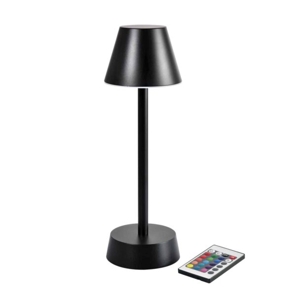 DUNI LED-Tisch-Lampe AKKU Kabellos Zelda Ø 10,3 cm x 32 cm Höhe Graphite Schwarz