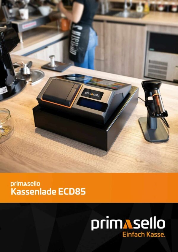Primasello Kassenlade Kassen-Schublade mit Schlüssel Schwarz ECD85 NEU