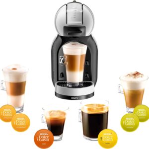 Krups Kapsel-Kaffeemaschine Kapselmaschine Dolce Gusto Mini Me Grau Schwarz NEU