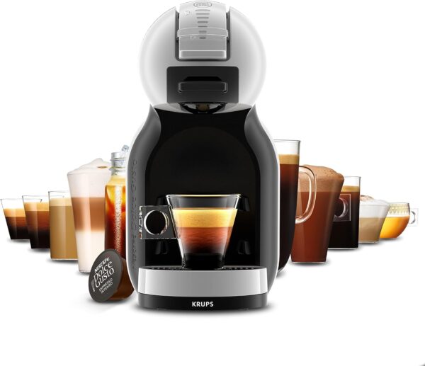 Krups Kapsel-Kaffeemaschine Kapselmaschine Dolce Gusto Mini Me Grau Schwarz NEU – Bild 2
