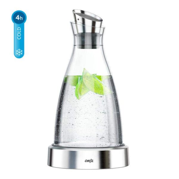 EMSA Glas-Karaffe Kühl-Karaffe Isolierkanne Kühl-Kanne Flow 1 Liter NEU
