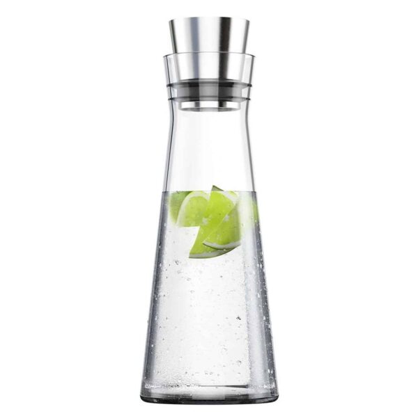 EMSA Kühl-Karaffe Glas-Karaffe Isolierkanne mit Kühl-Akku 1 Liter FLOW SLIM NEU – Bild 2