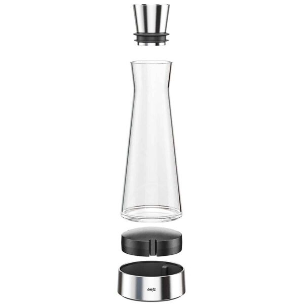 EMSA Kühl-Karaffe Glas-Karaffe Isolierkanne mit Kühl-Akku 1 Liter FLOW SLIM NEU – Bild 3