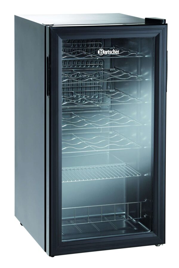 Bartscher Flaschen-Kühlschrank mit Glastür 88 Liter Schwarz NEU – Bild 7