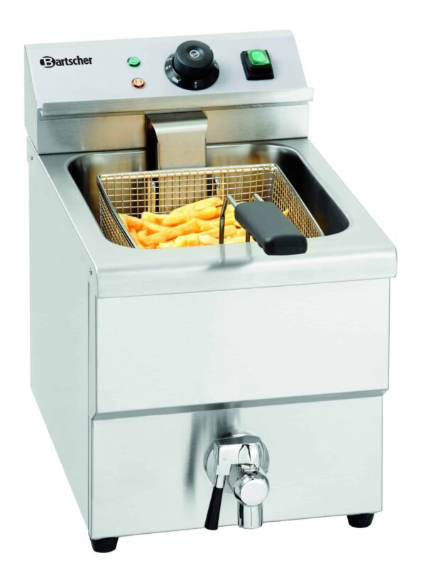 Bartscher Imbiss Fritteuse Tischgerät 8 Liter 230V 3250 W Silber NEU