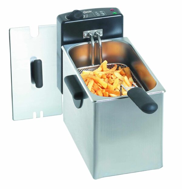 Bartscher Elektro-Fritteuse Edelstahl 4 Liter 230V 2,2 Kw bis 190°C NEU – Bild 3