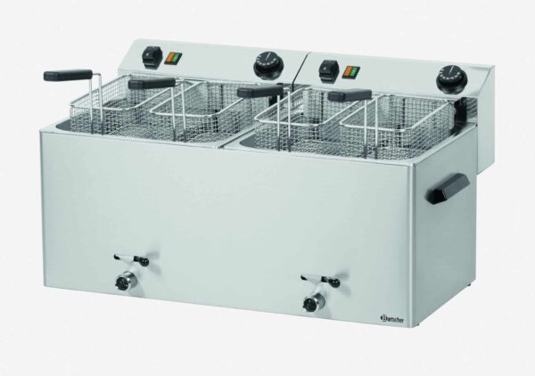 Bartscher DUO Fritteuse Tischgerät Doppel 2x 8,2 Liter 400V 16,2 kW NEU – Bild 4