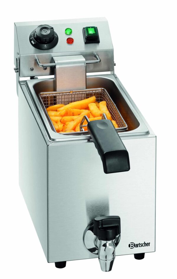 Bartscher Friteuse aus Edelstahl mit Ablasshahn 4 Liter 230V NEU