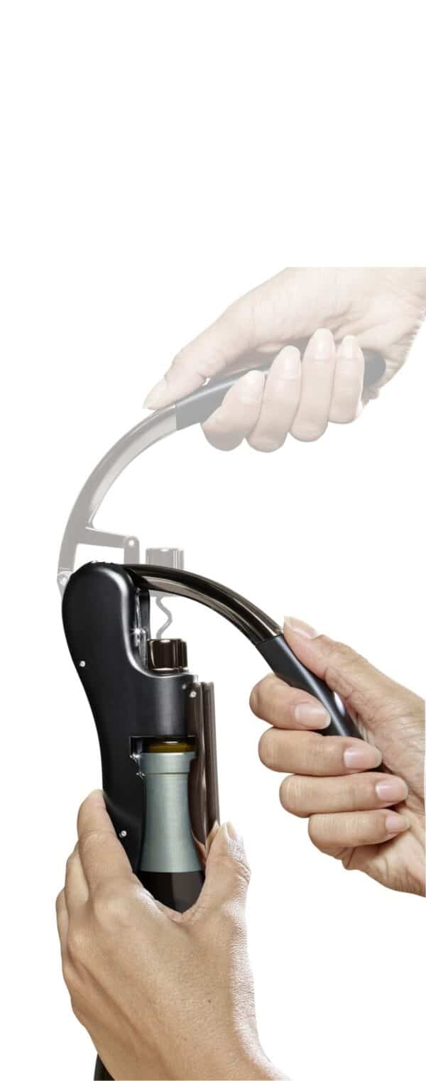 Fuchs Hebel-Korkenzieher Weinöffner Flaschenöffner Schwarz Black Edition NEU