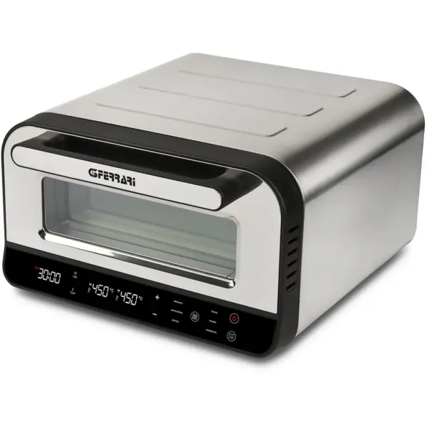 G3-Ferrari Pizzamaker Pizzaofen Pizza Pro 2 Minuti 450°C Silber Schwarz NEU – Bild 4