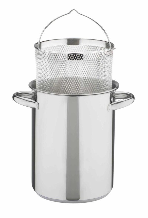 GSW Induktion Spargeltopf Spagettitopf Set aus Edelstahl Ø 16 cm 4,2 Liter NEU – Bild 3