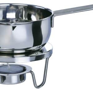 GSW Saucenwärmer Butterpfänchen Teelicht-Wärmer Set aus Edelstahl Silber NEU
