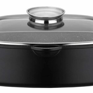 GSW Gourmet Bräter Granit Universal 6 Liter Schwarz NEU