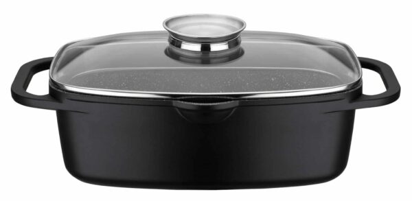 GSW Gourmet Bräter Granit Universal 6 Liter Schwarz NEU