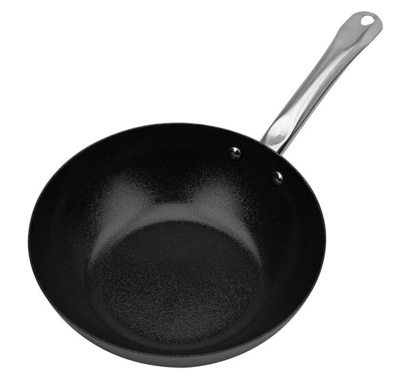 GSW Induktion Wokpfanne Ø 28 x 8,2 cm Höhe Keramik-Versiegelung Karbonstahl NEU – Bild 2