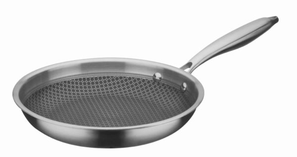 GSW Edelstahl Bratpfanne Induktion Tri-Ply Gastro Ø 24 cm Silber NEU
