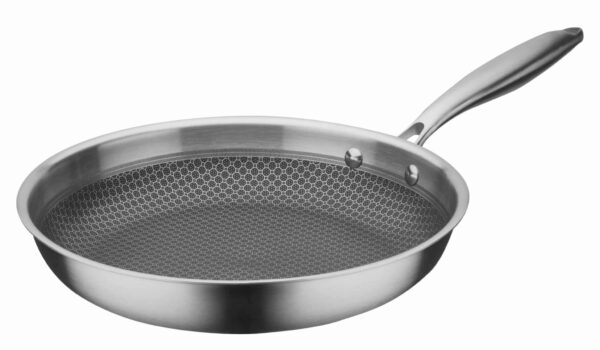 GSW Edelstahl Bratpfanne Induktion Tri-Ply Gastro Ø 28 cm Silber NEU