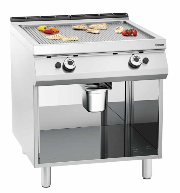 Bartscher Gas-Griddleplatte, gerillt, OU