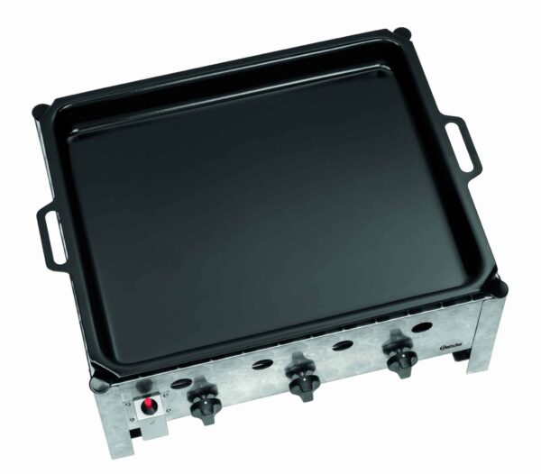 Bartscher Gas-Grill Tisch-Grill Tisch-Bräter Grillpfanne Edelstahl Silber NEU – Bild 5