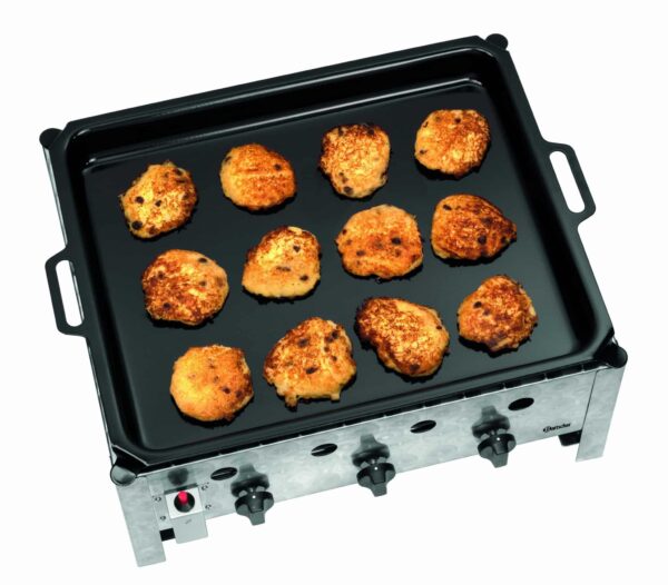 Bartscher Gas-Grill Tisch-Grill Tisch-Bräter Grillpfanne Edelstahl Silber NEU – Bild 6