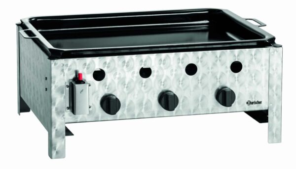 Bartscher Gas-Grill Tisch-Grill Tisch-Bräter Grillpfanne Edelstahl Silber NEU – Bild 8