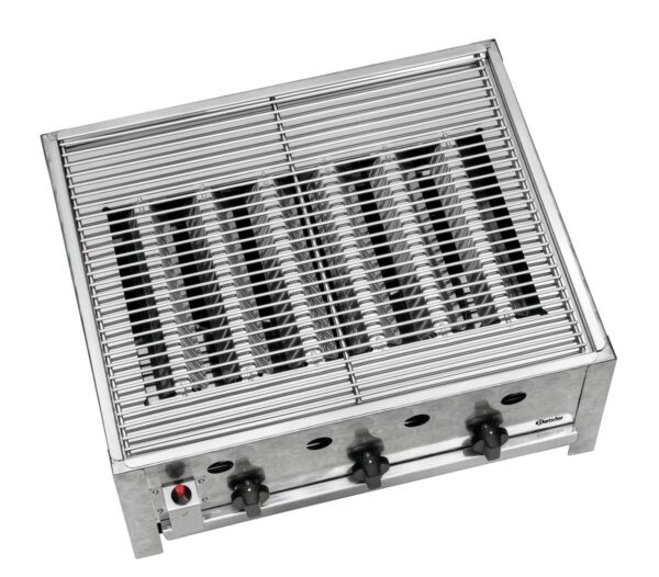 Bartscher Gas-Tischbräter Tisch-Grill mit Grillrost aus Edelstahl 10 kW Silber – Bild 12