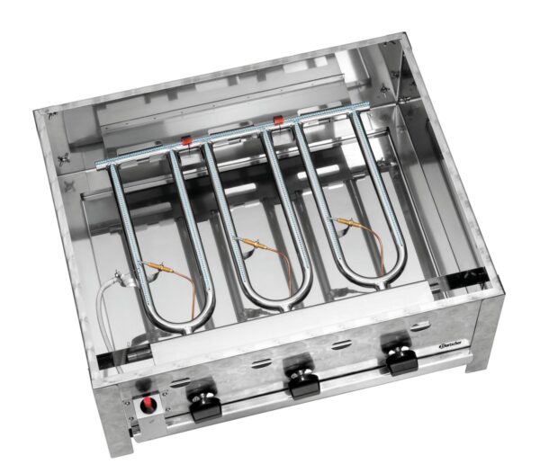 Bartscher Gas-Tischbräter Tisch-Grill mit Grillrost aus Edelstahl 10 kW Silber – Bild 6