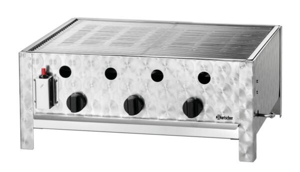 Bartscher Gas-Tischbräter Tisch-Grill mit Grillrost aus Edelstahl 10 kW Silber – Bild 9