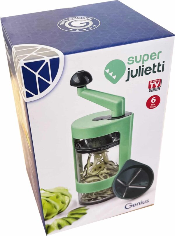 Genius Spiralschneider Obst-Gemüse-Schneider Super Julietti 6-tlg. Grün NEU – Bild 3