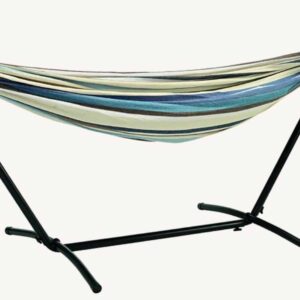 Hängematte Liegematte mit Gestell Komplett-Set Liegefläche 190 x 80 cm Blau NEU