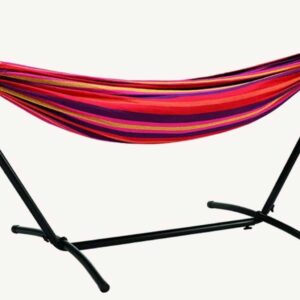 Hängematte Liegematte mit Gestell Komplett-Set Liegefläche 190 x 80 cm Rot NEU