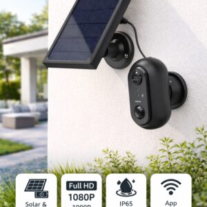 Hama WLAN-Überwachungskamera Outdoor Solar 1080p Full-HD Akku IP65 NEU
