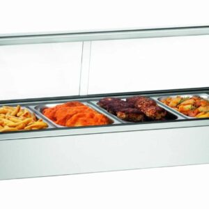 Bartscher Heiße Aufsatzvitrine R6 6 x 1/3 GN