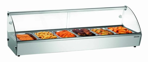 Bartscher Heiße Aufsatzvitrine R6 6 x 1/3 GN