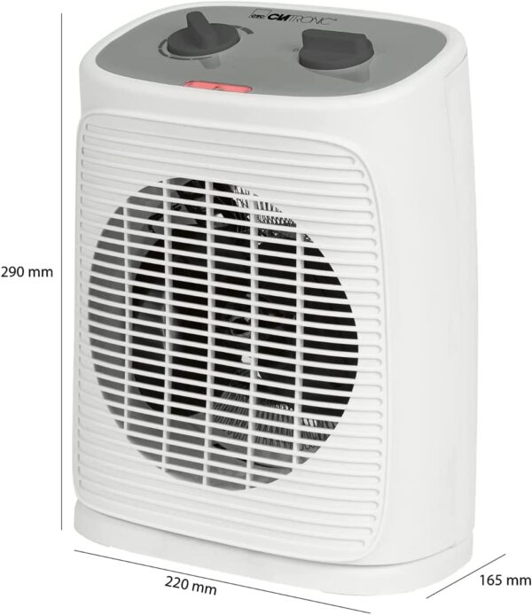 Heizlüfter Heizgerät Heizstrahler Elektro oszillierend 1000-2000 W Weiss NEU