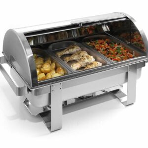 Hendi Speisewärmer Chafing-Dish Rolltop 1/1 GN Brennpaste Edelstahl NEU