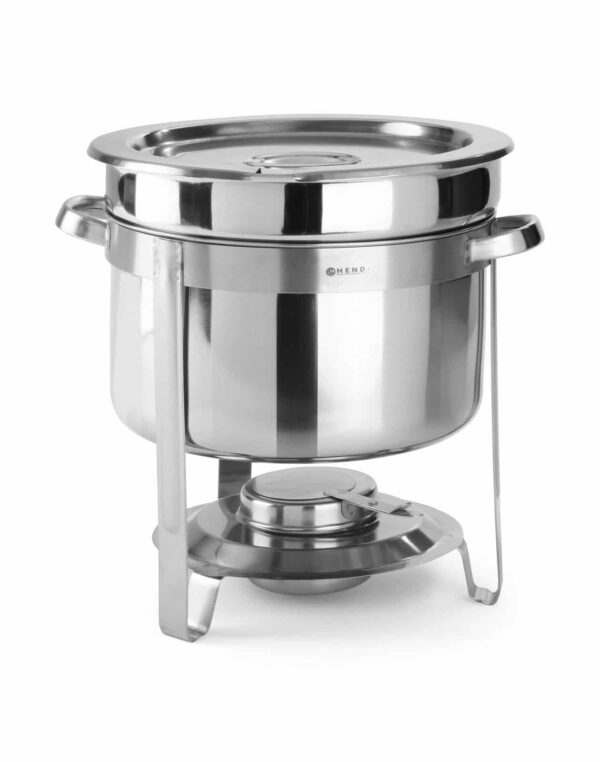 8 Liter Chafing-Dish Speisewärmer Suppentopf Brennpaste Rund Hendi Gastro NEU