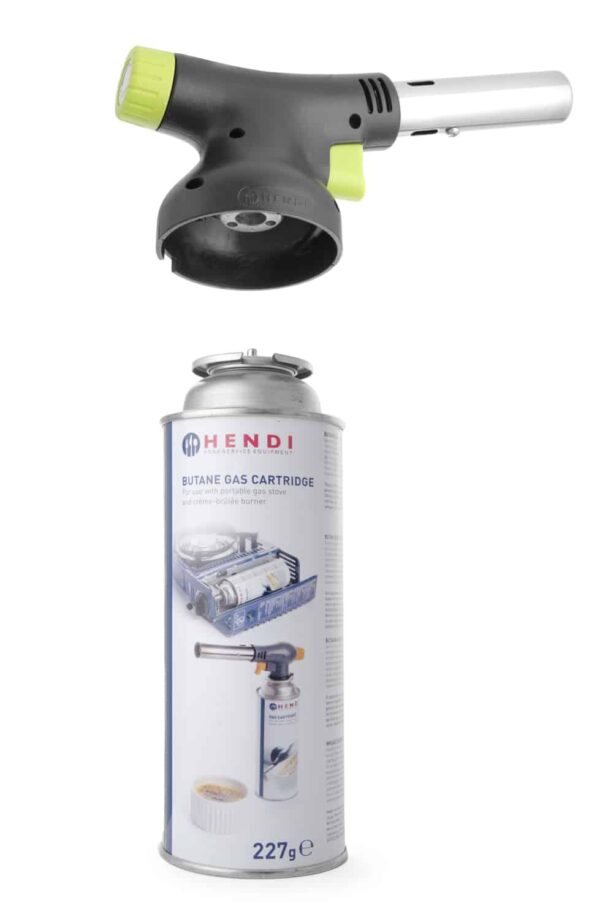 Hendi Creme-Brulee-Brenner Set Gas-Kartusche Gas-Brenner NEU – Bild 3