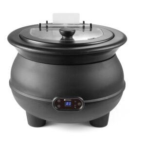 Hendi Elektro Suppenkessel Suppentopf Speisewärmer Digital 8 Liter 230V Schwarz