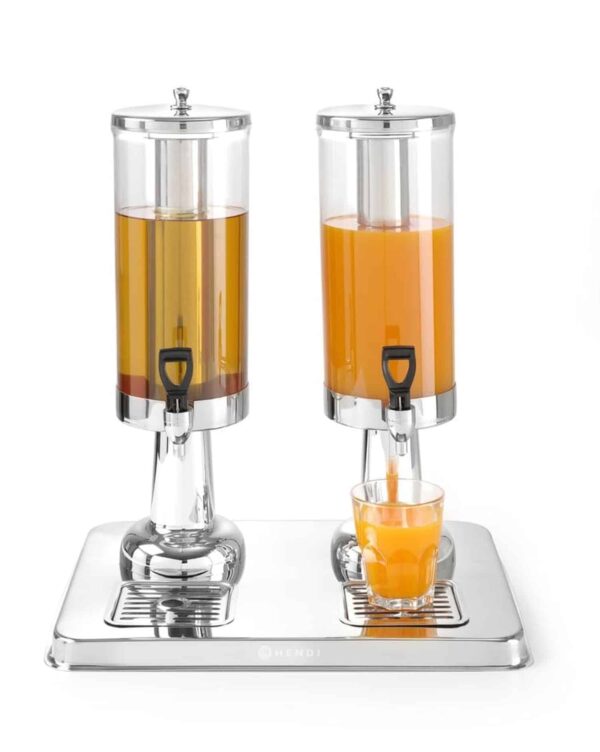 Hendi Gertänke-Spender Saft-Spender Multi-Spender Dispenser Edelstahl 2x 3 Liter – Bild 2