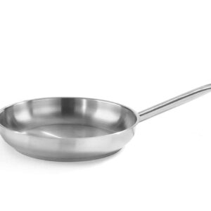 Hendi Edelstahl-Bratpfanne Schmorpfanne Induktion Ø 24 cm 4,5cm Höhe Silber