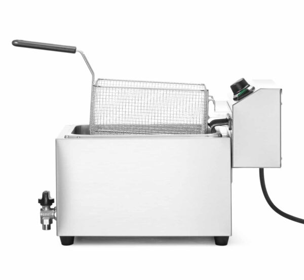 Hendi Fritteuse aus Edelstahl Profi Line mit Ablasshahn 10 Liter 400V 6600W NEU – Bild 4