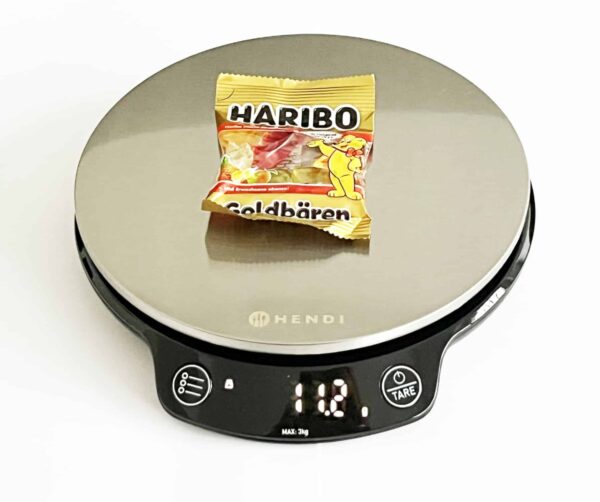 Hendi LED Küchenwaage bis 3 Kg Rund Silber Schwarz NEU – Bild 3