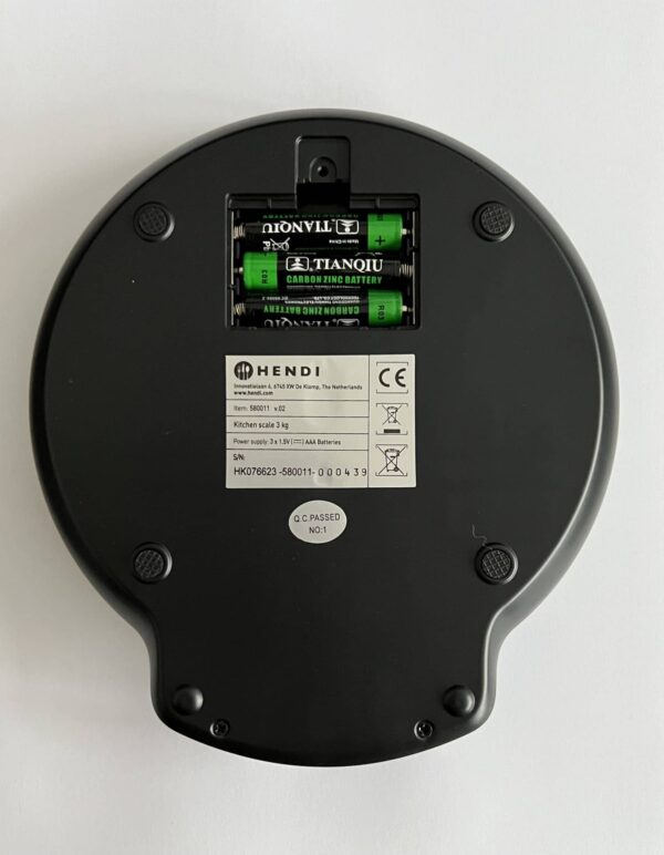 Hendi LED Küchenwaage bis 3 Kg Rund Silber Schwarz NEU – Bild 4