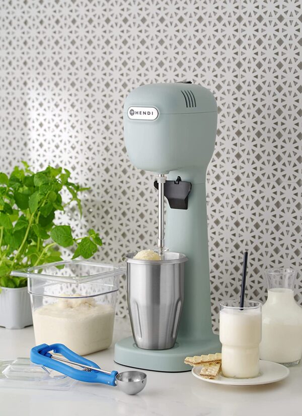 Hendi Milchshaker Drink-Mixer Eiweiß Barmixer Shaker Cocktail-Mixer 950 ml Blau – Bild 7