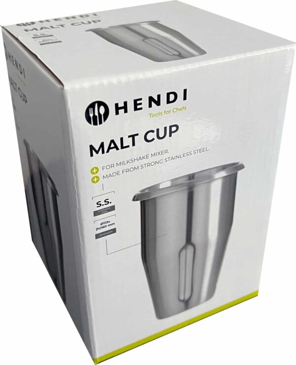 Hendi Mix-Becher Ersatzbecher Barmixer Milchshaker aus Edelstahl 600 ml Silber – Bild 3