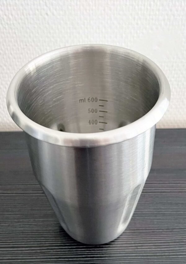 Hendi Mix-Becher Ersatzbecher Barmixer Milchshaker aus Edelstahl 600 ml Silber – Bild 2