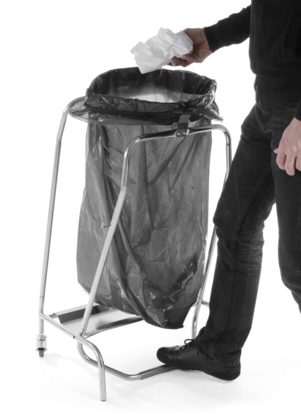 Hendi Müllsack-Halter Müllbeutel-Ständer aus Edelstahl Restmüll 120 Liter NEU – Bild 2