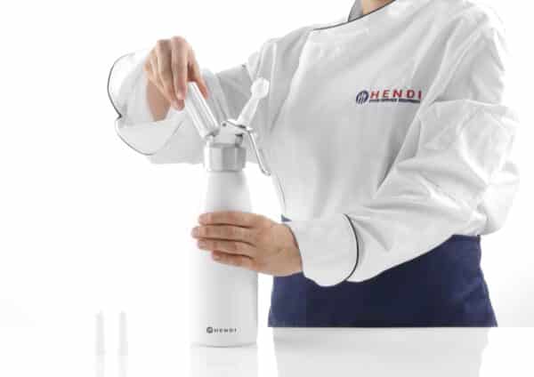 Hendi Gastro Sahnespender Weiss 950 ml + 10x Sahnekapseln NEU – Bild 6