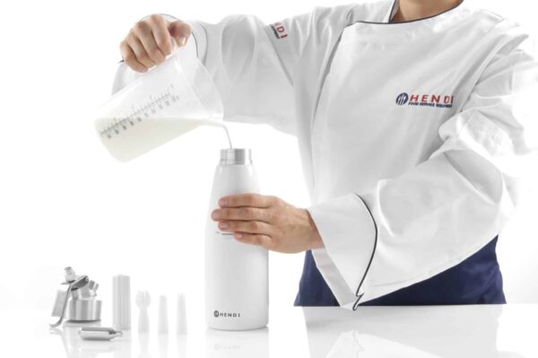 Hendi Sahnespender für N2O Sahne-Kapseln 0,5 Liter 500 ml Weiss NEU – Bild 2